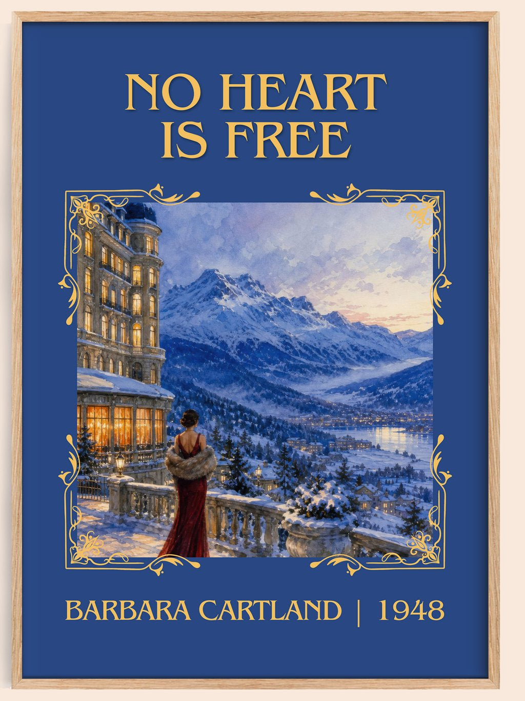 No Heart Is Free Classic Book Art Print by Barbara Cartland – book poster