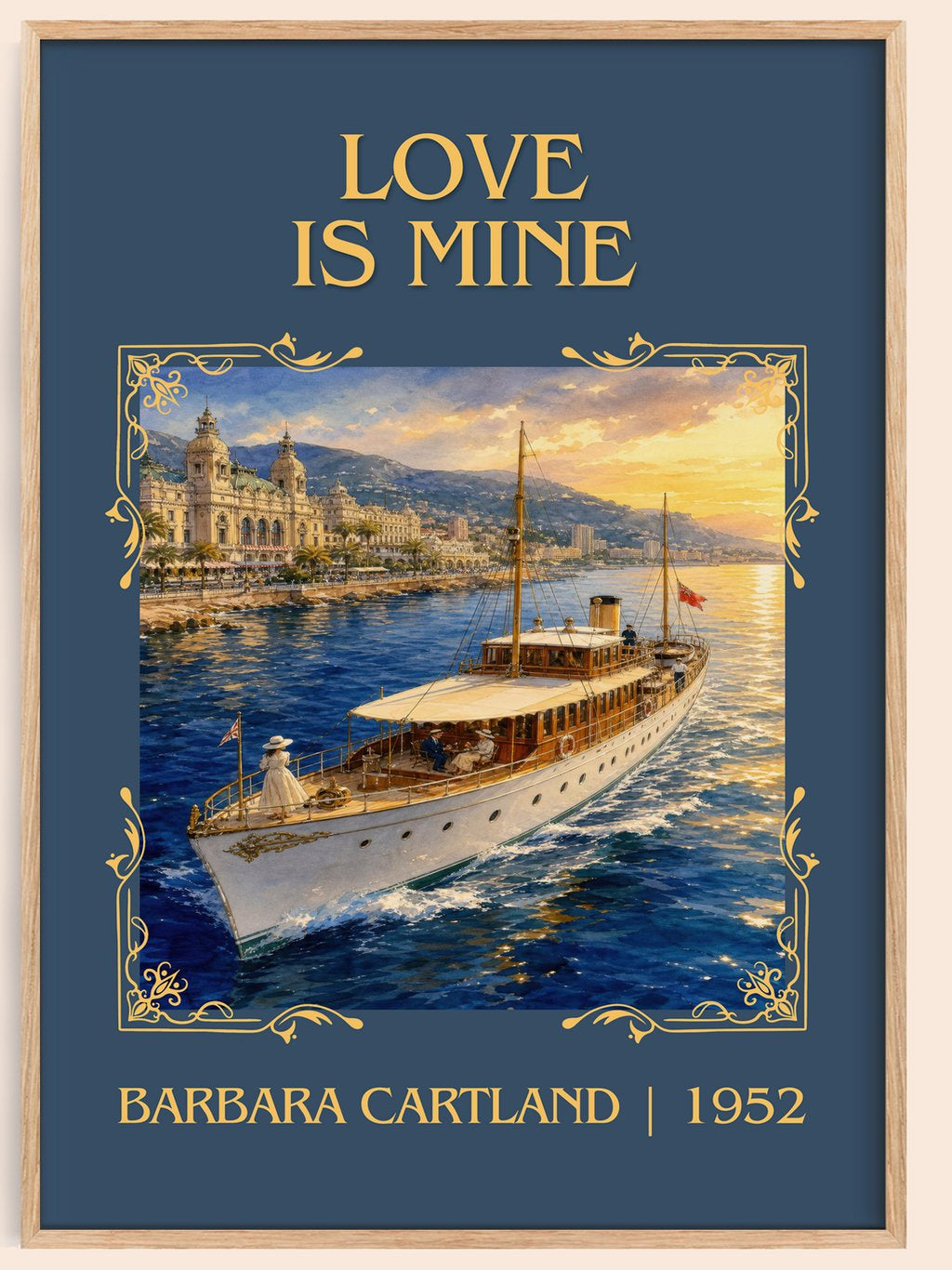 Love Is Mine Classic Book Art Print by Barbara Cartland – book poster
