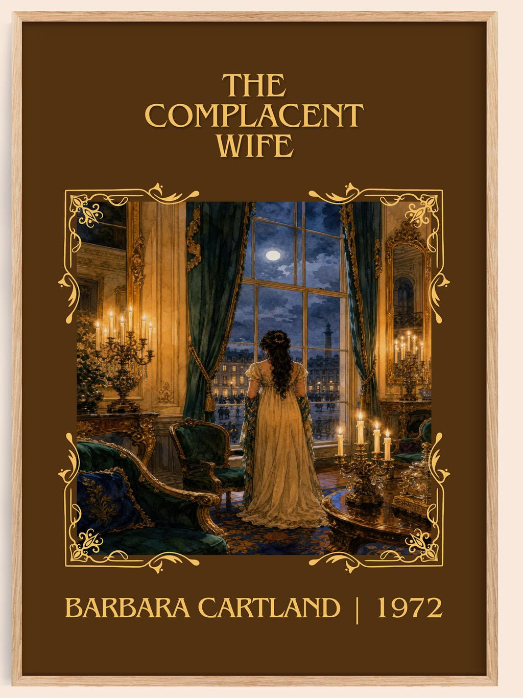 The Complacent Wife Classic Book Art Print by Barbara Cartland – book poster