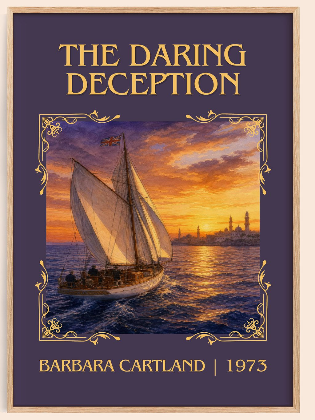 The Daring Deception Classic Book Art Print by Barbara Cartland – book poster