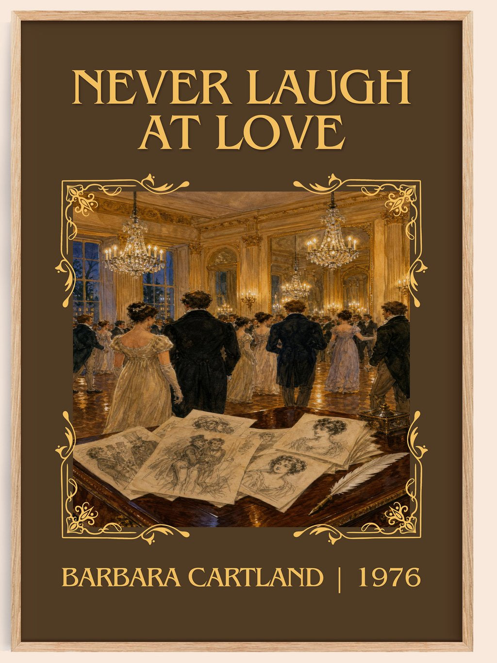 Never Laugh At Love Classic Book Art Print by Barbara Cartland – book poster