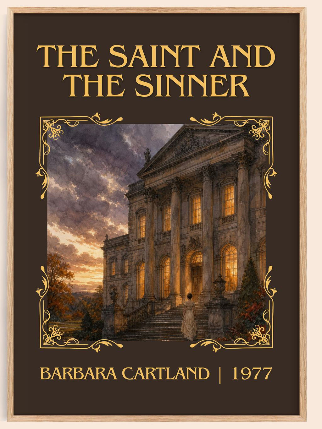 The Saint And The Sinner Classic Book Art Print by Barbara Cartland – book poster