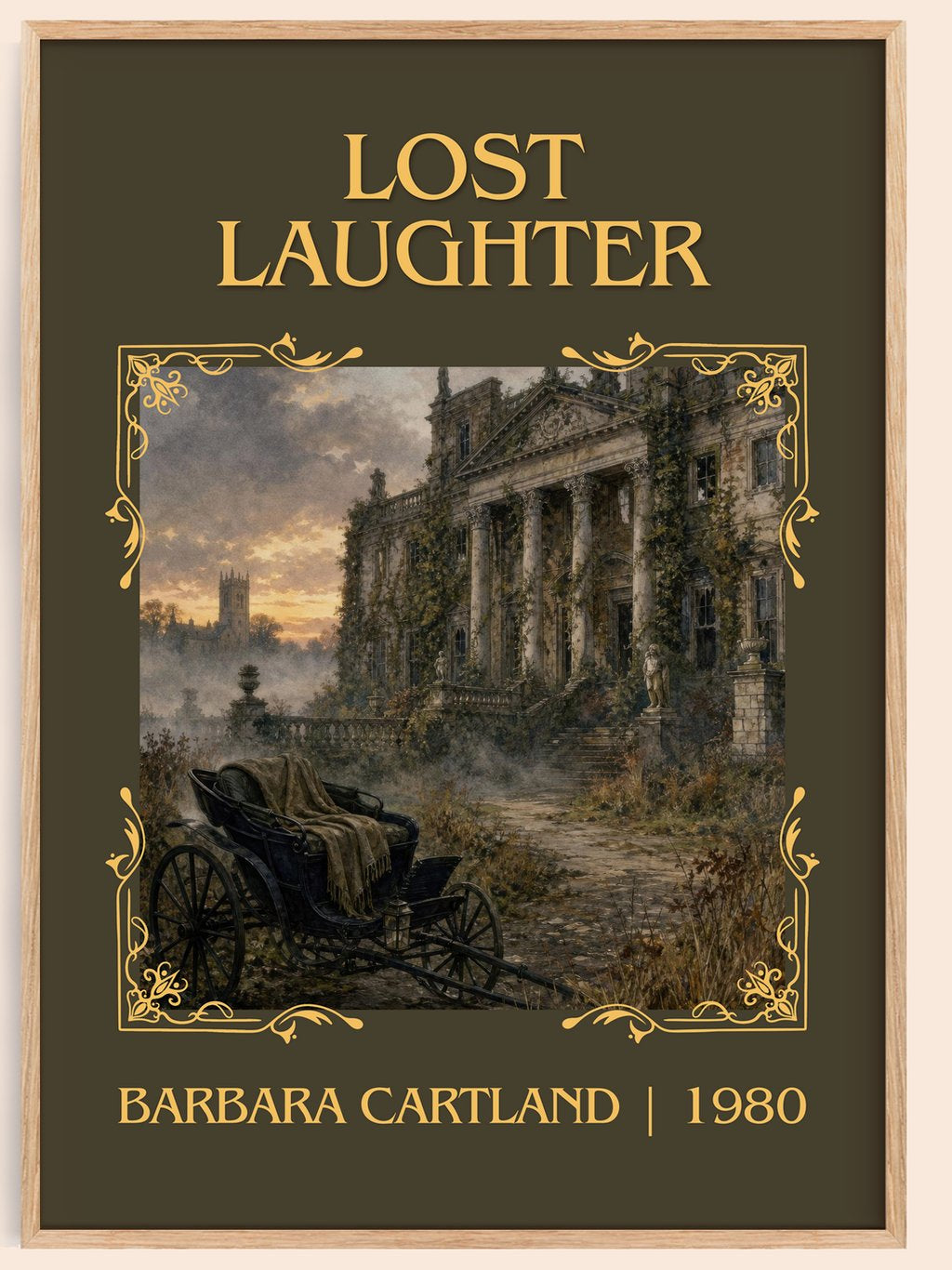 Lost Laughter Classic Book Art Print by Barbara Cartland – book poster