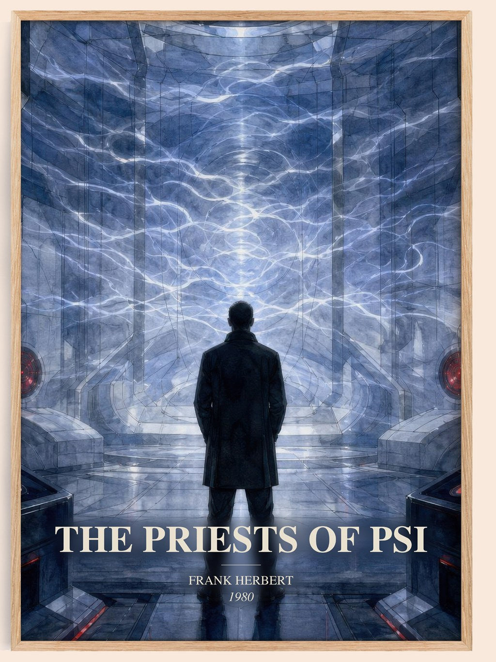 The Priests Of Psi watercolour book poster by Frank Herbert – framed literary art print
