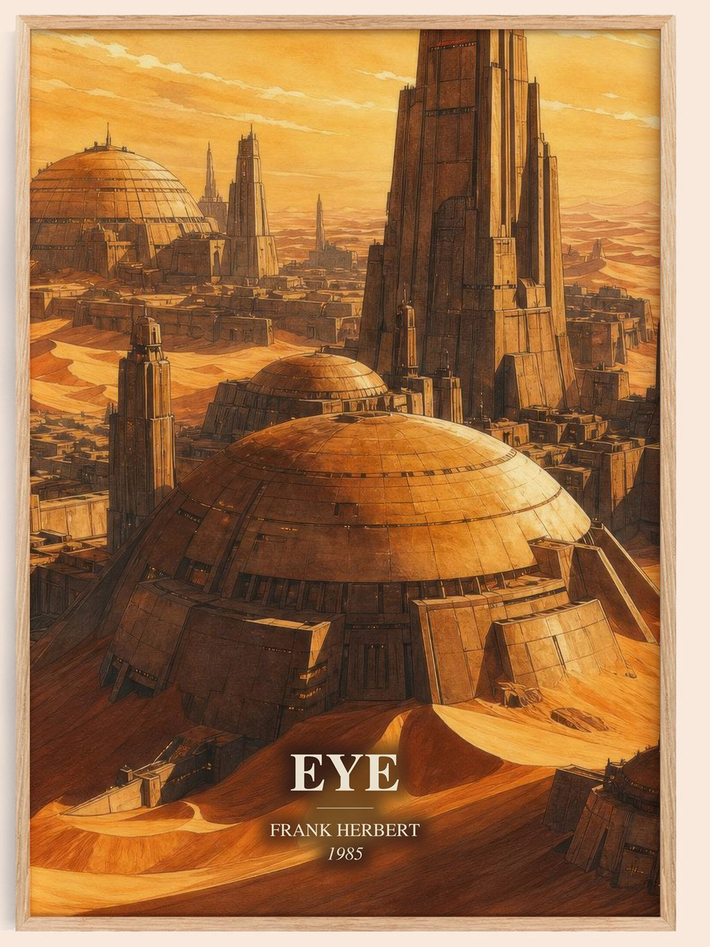 Eye watercolour book poster by Frank Herbert – framed literary art print