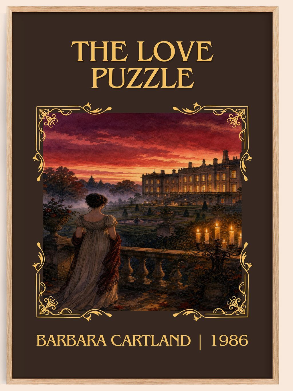 The Love Puzzle Classic Book Art Print by Barbara Cartland – book poster