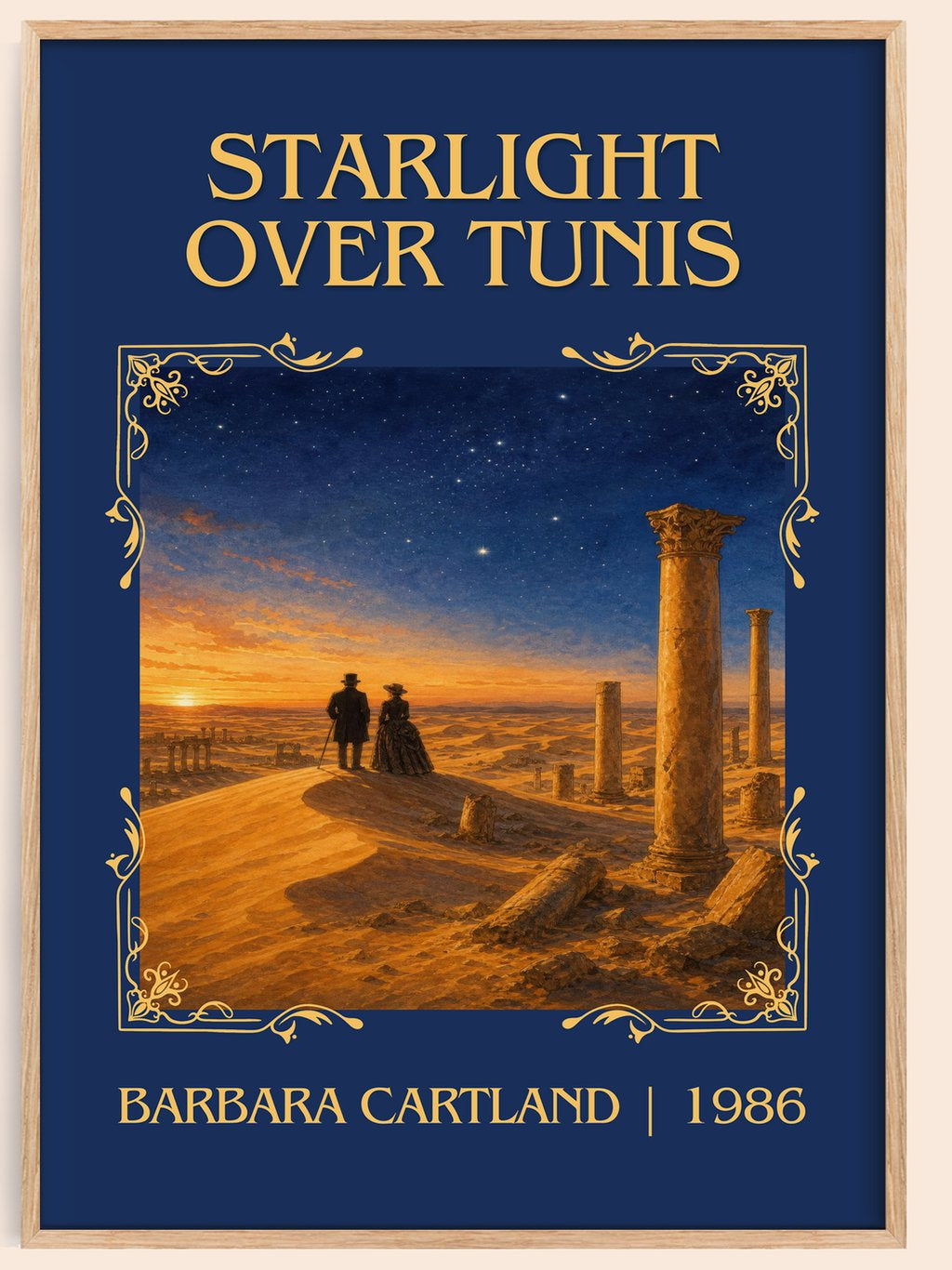 Starlight Over Tunis Classic Book Art Print by Barbara Cartland – book poster