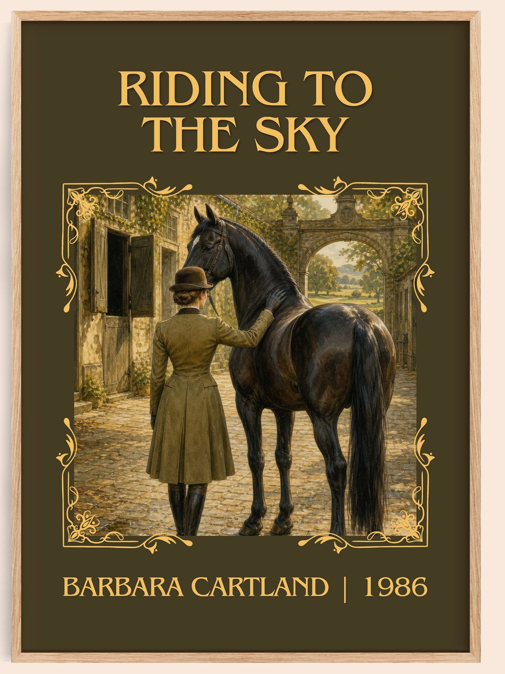 Riding To The Sky Classic Book Art Print by Barbara Cartland – book poster