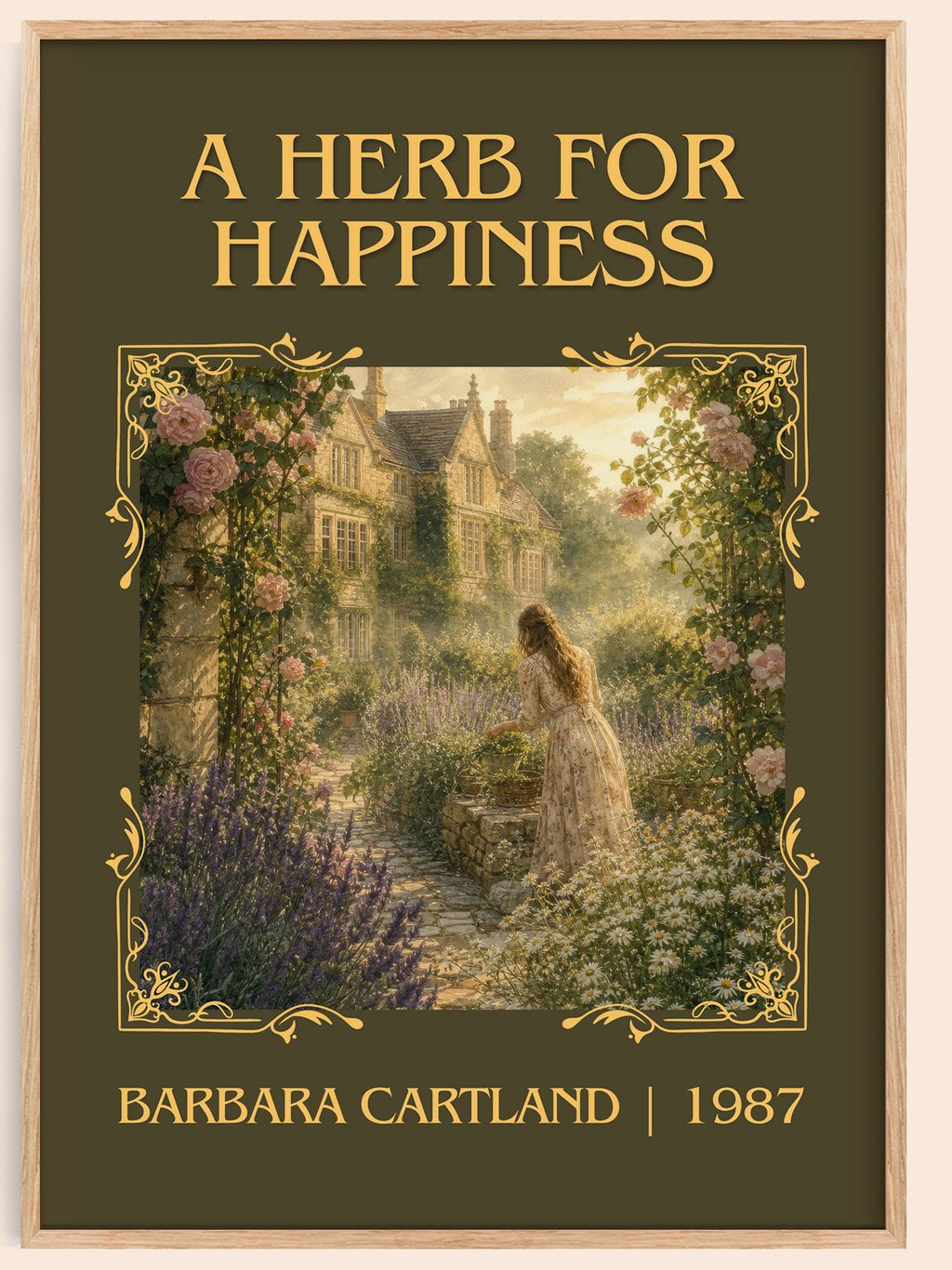 A Herb For Happiness Classic Book Art Print by Barbara Cartland – book poster