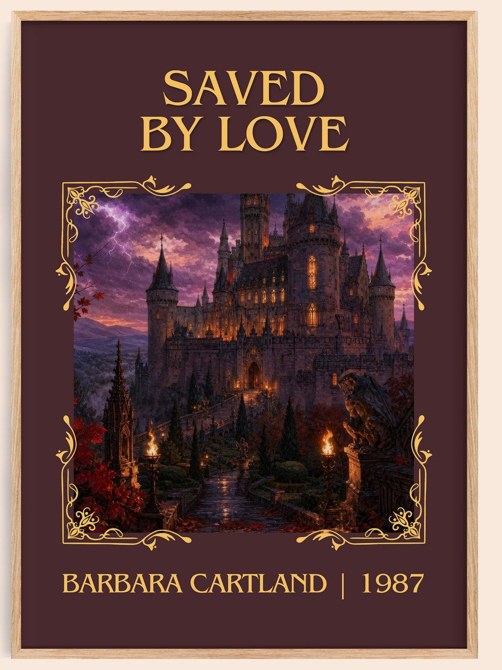 Saved By Love Classic Book Art Print by Barbara Cartland – book poster