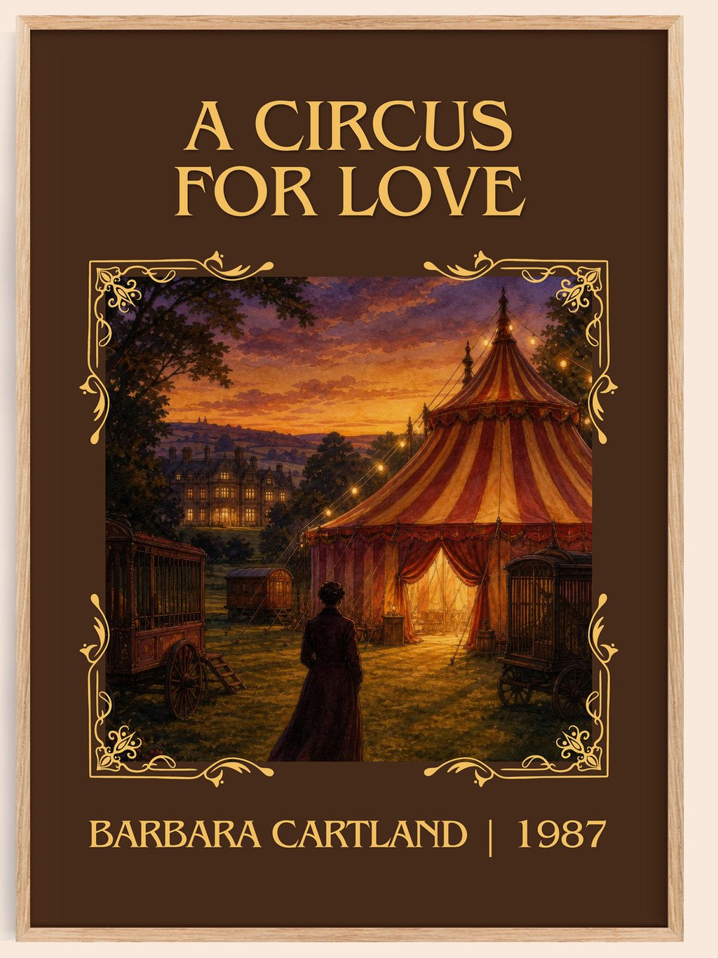 A Circus For Love Classic Book Art Print by Barbara Cartland – book poster
