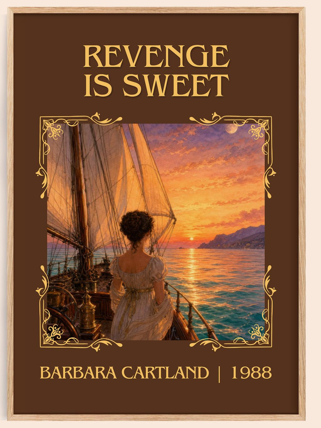 Revenge Is Sweet Classic Book Art Print by Barbara Cartland – book poster