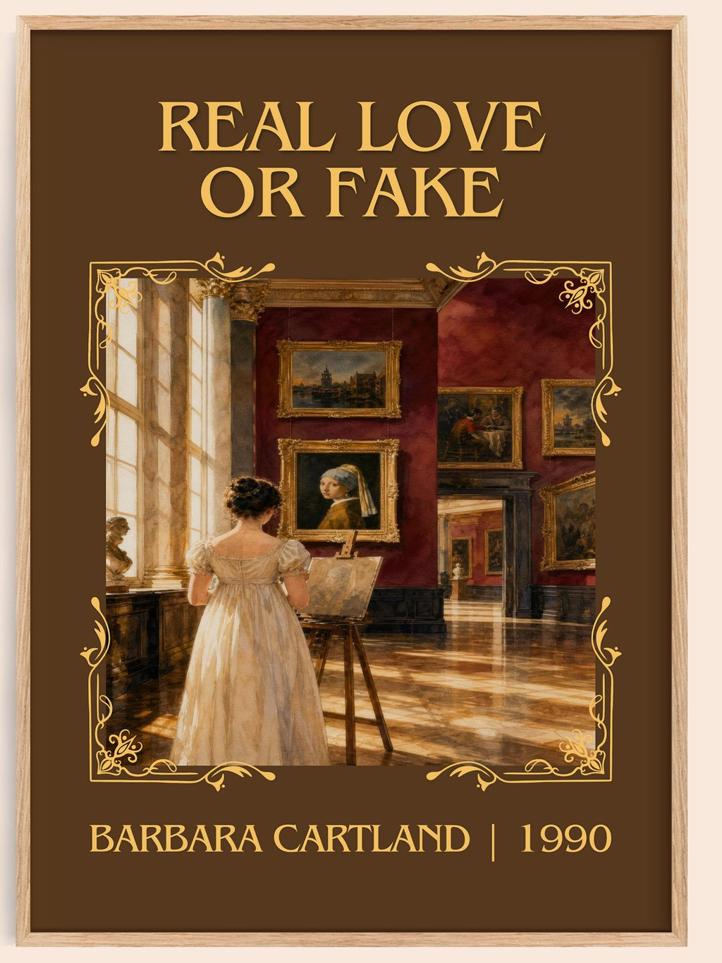 Real Love Or Fake Classic Book Art Print by Barbara Cartland – book poster