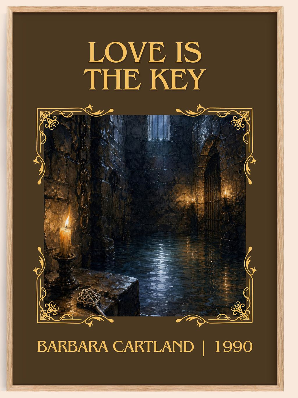 Love Is The Key Classic Book Art Print by Barbara Cartland – book poster