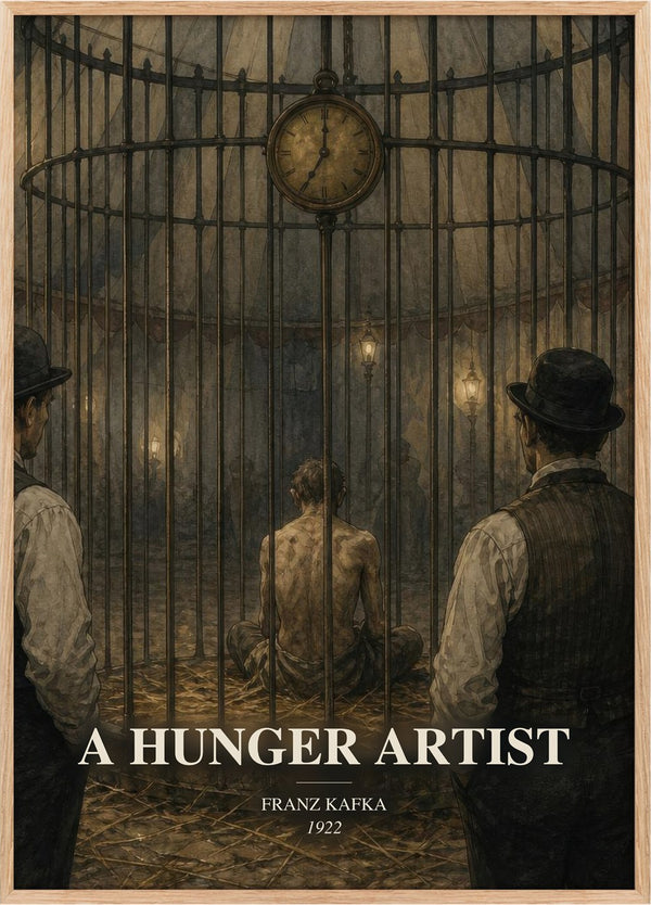A Hunger Artist Book Watercolour Illustration by Franz Kafka
