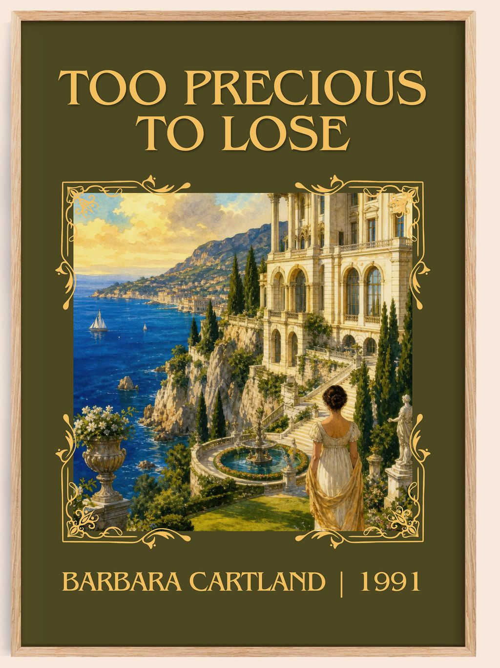Too Precious To Lose Classic Book Art Print by Barbara Cartland – book poster