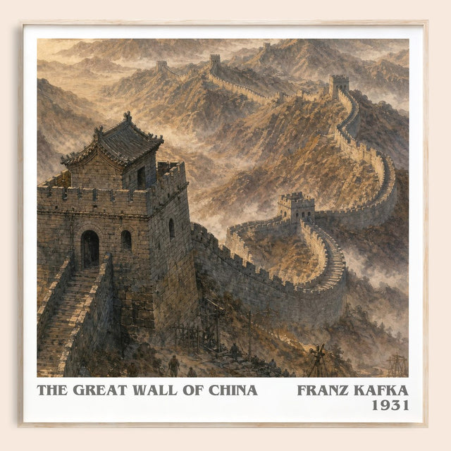 The Great Wall Of China Literary Art Print by Franz Kafka