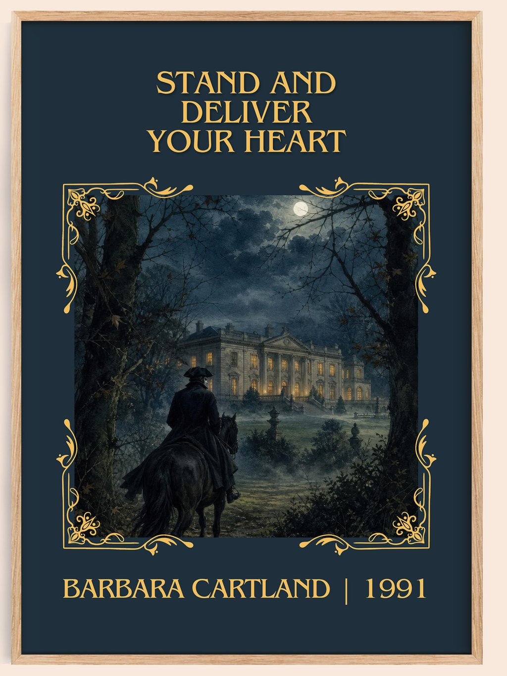 Stand And Deliver Your Heart Classic Book Art Print by B. Cartland – book poster