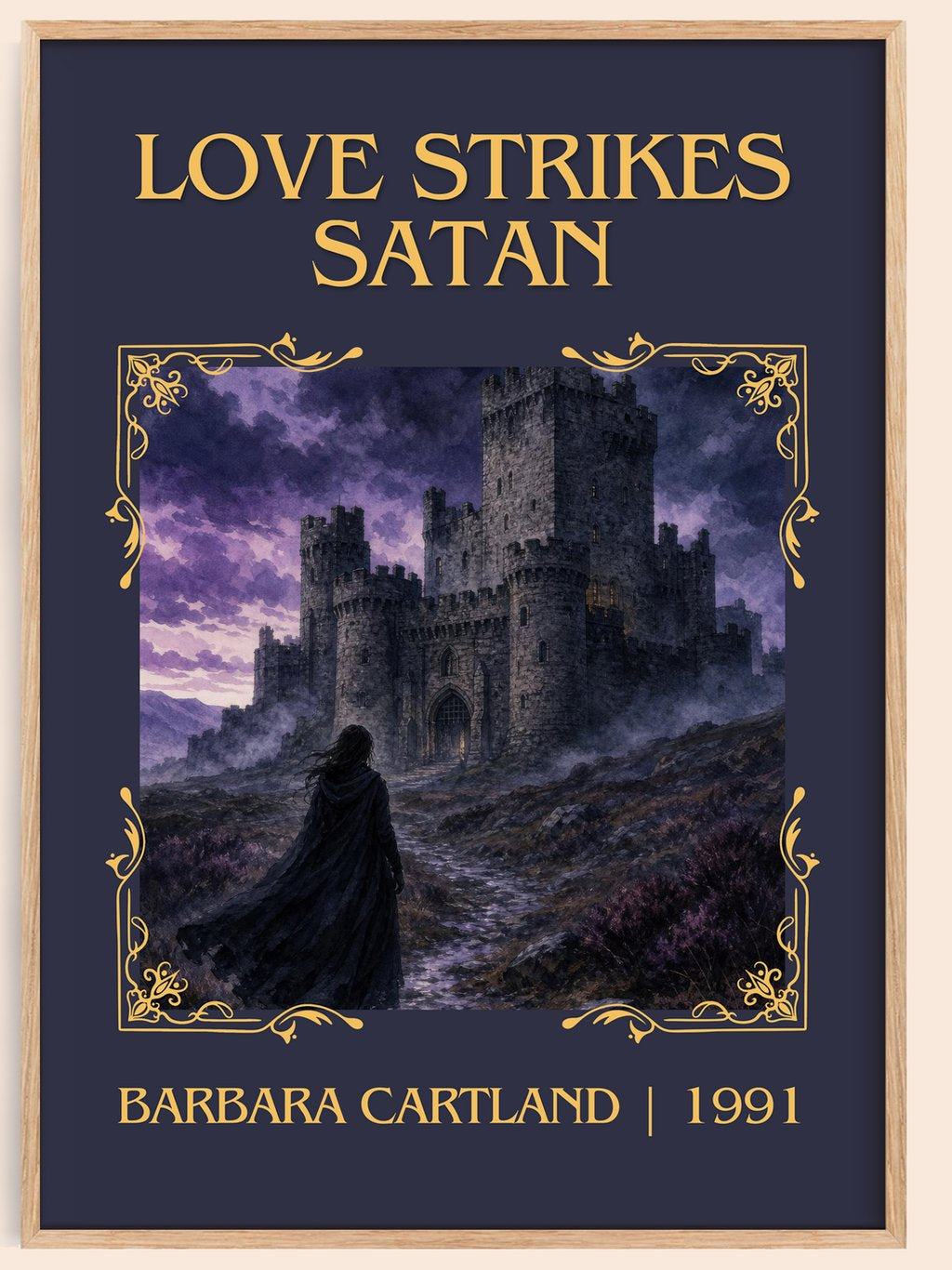 Love Strikes Satan Classic Book Art Print by Barbara Cartland – book poster