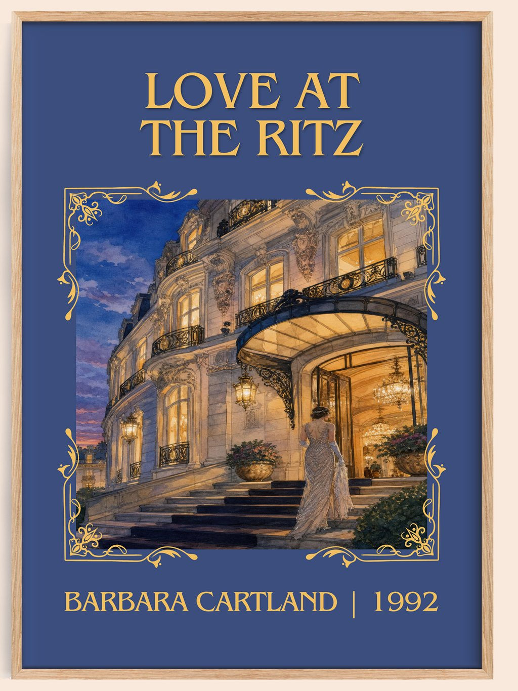 Love At The Ritz Classic Book Art Print by Barbara Cartland – book poster