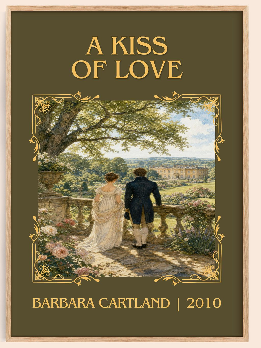 A Kiss Of Love Classic Book Art Print by Barbara Cartland – book poster