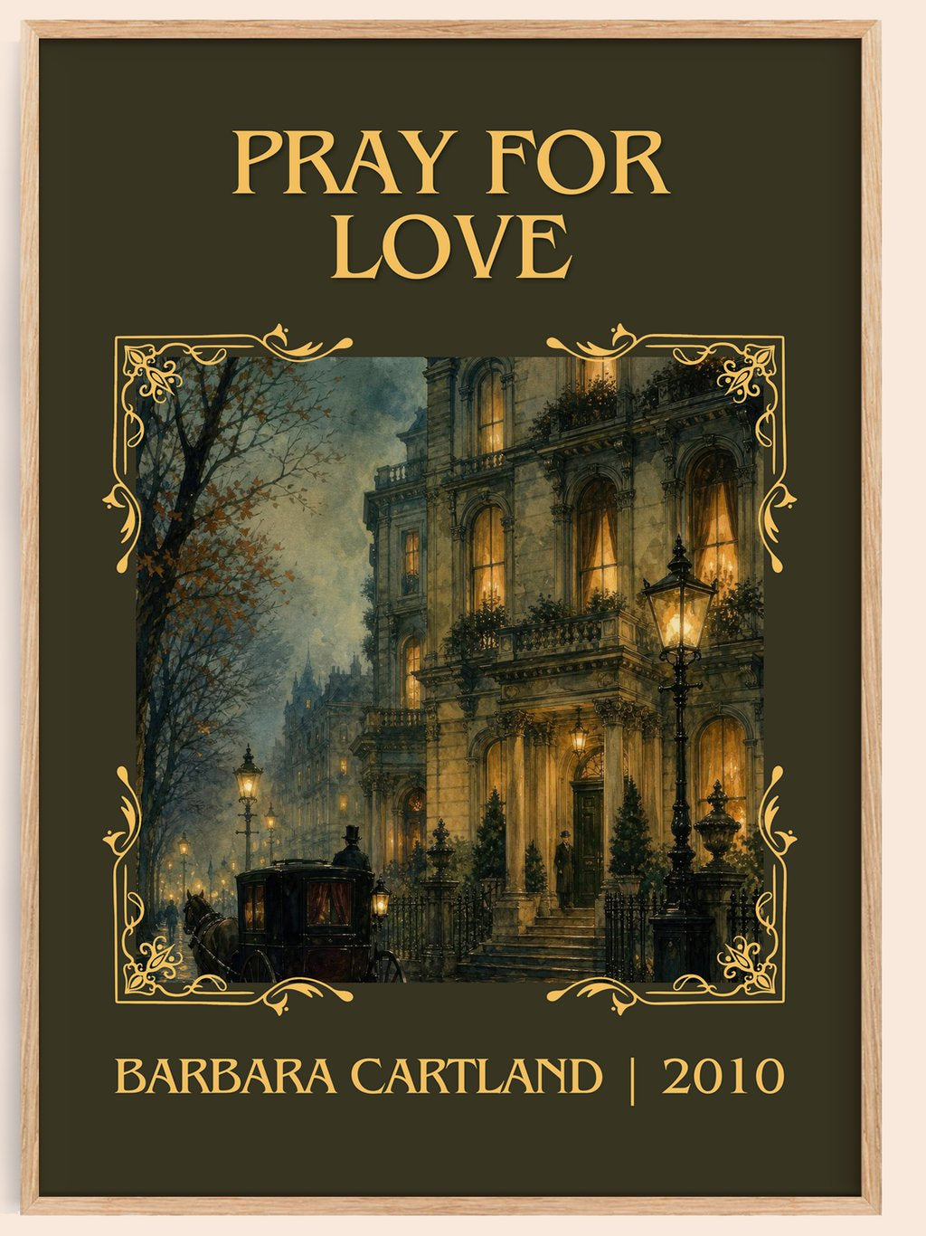 Pray For Love Classic Book Art Print by Barbara Cartland – book poster