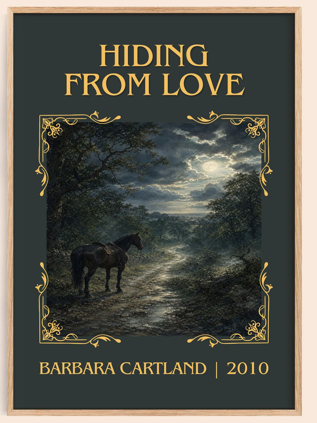 Hiding From Love Classic Book Art Print by Barbara Cartland – book poster