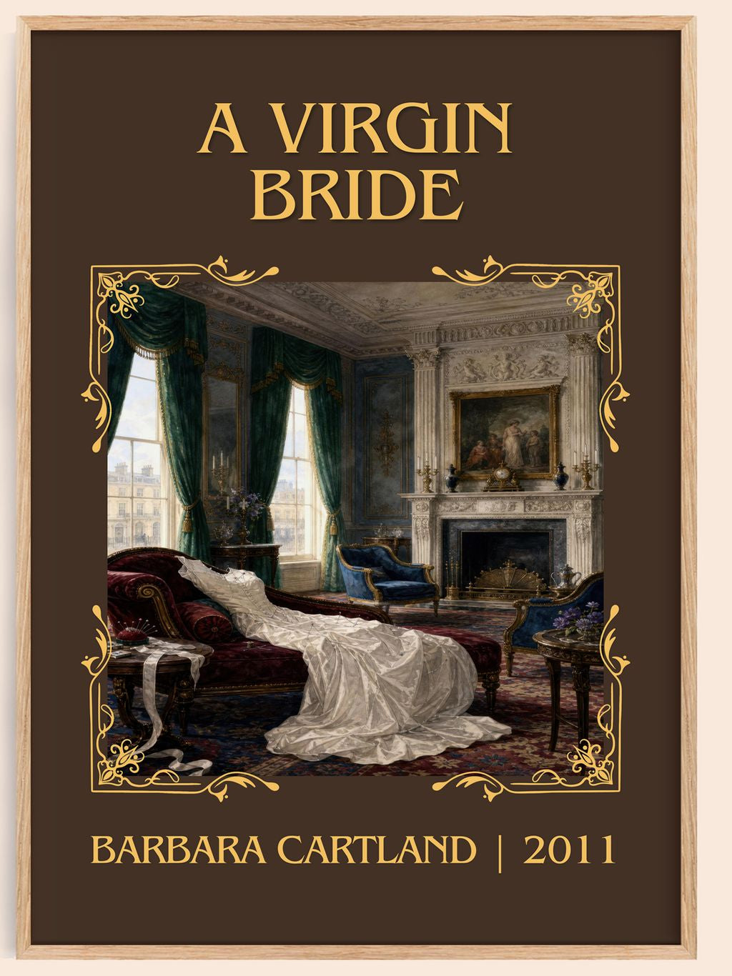A Virgin Bride Classic Book Art Print by Barbara Cartland – book poster