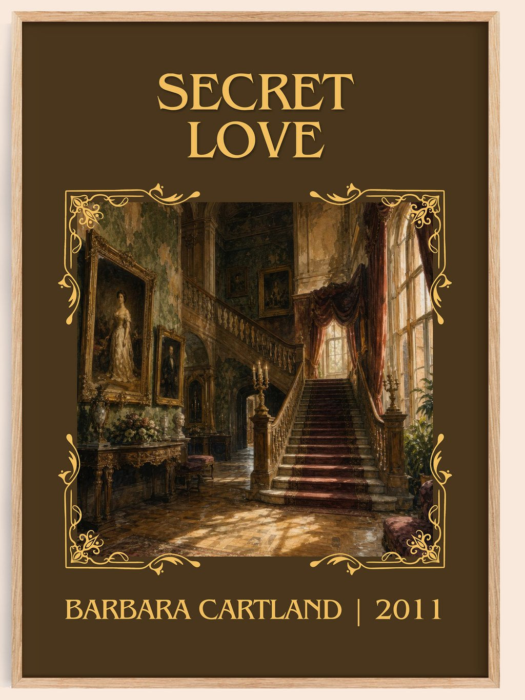 Secret Love Classic Book Art Print by Barbara Cartland – book poster