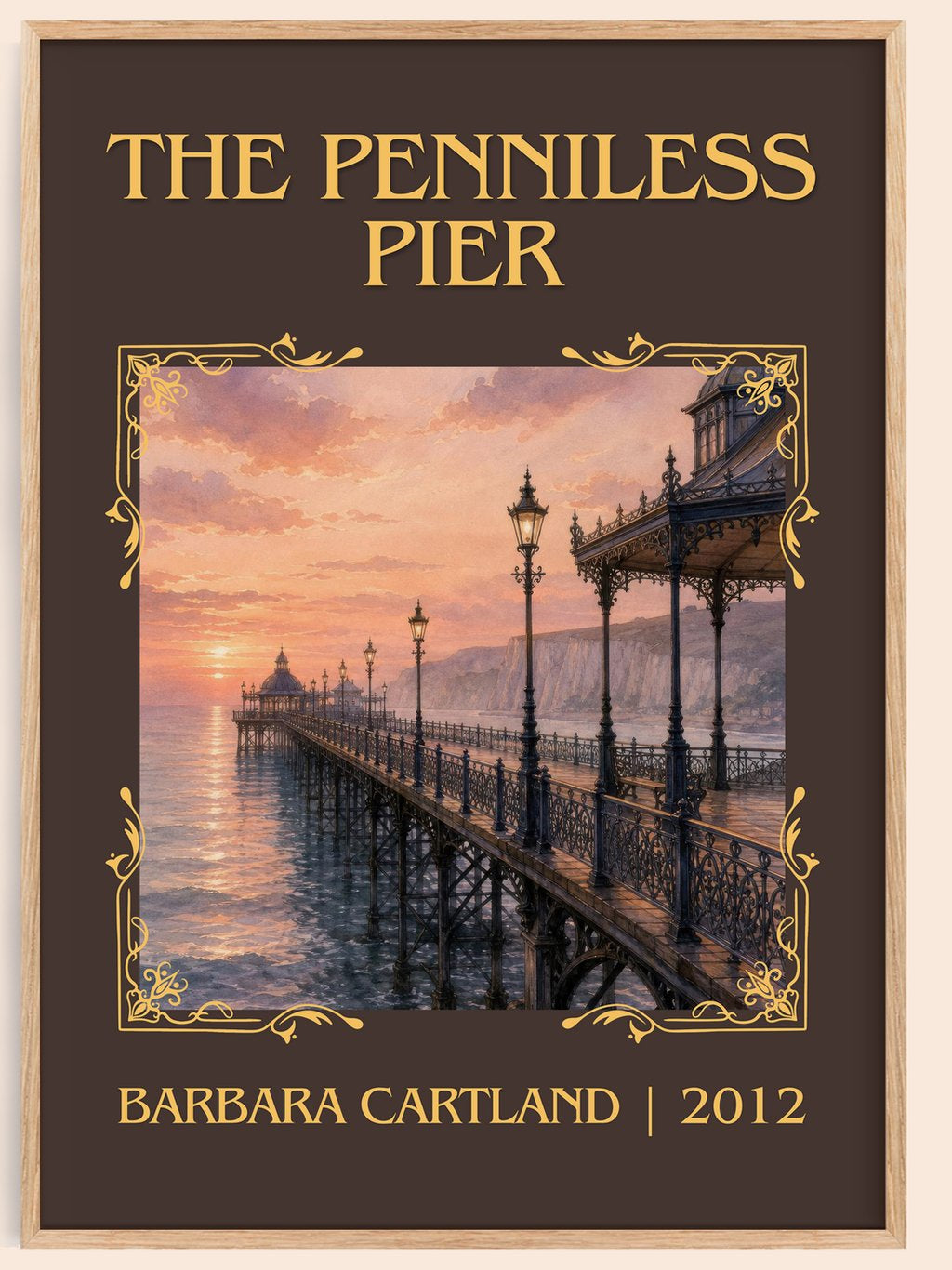 The Penniless Pier Classic Book Art Print by Barbara Cartland – book poster