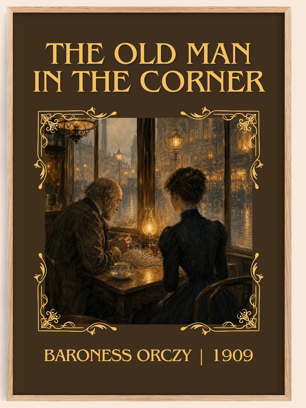 The Old Man In The Corner Classic Book Art Print by Baroness Orczy – book poster