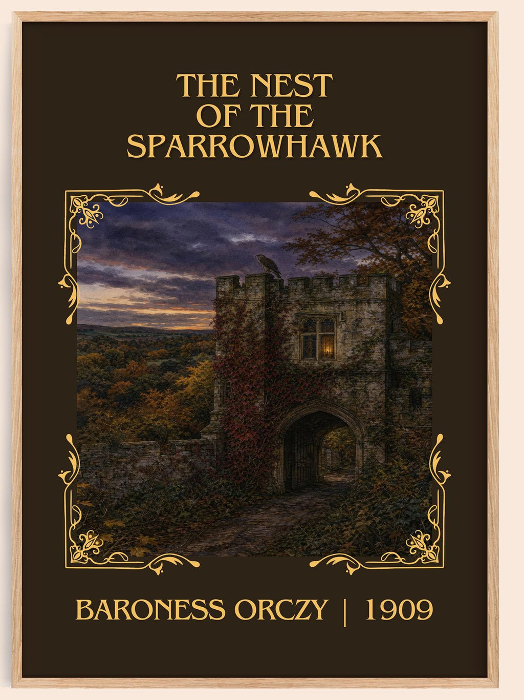 The Nest Of The Sparrowhawk Classic Book Art Print by Baroness Orczy – book poster