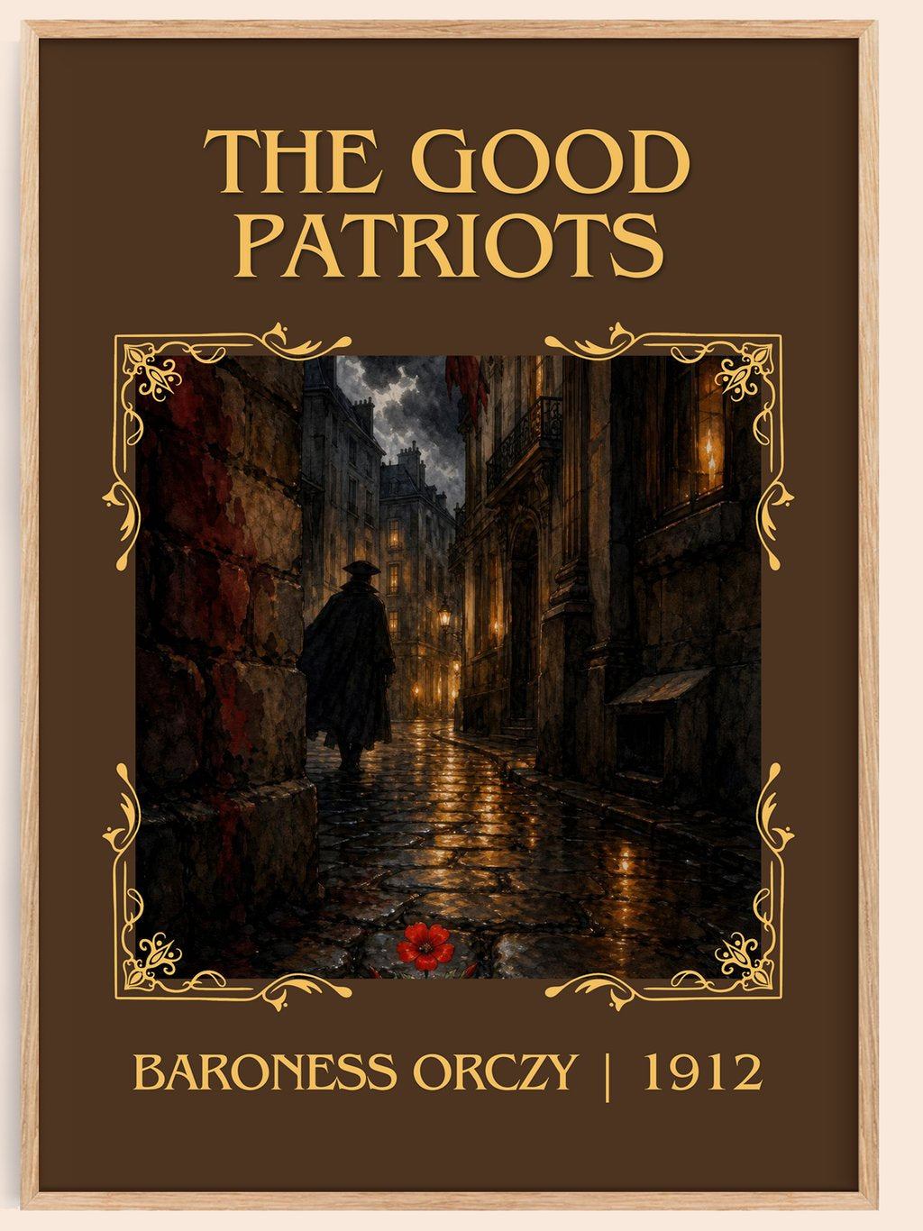 The Good Patriots Classic Book Art Print by Baroness Orczy – book poster