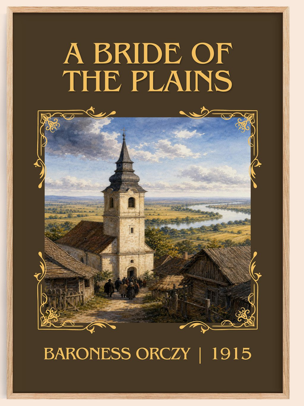 A Bride Of The Plains Classic Book Art Print by Baroness Orczy – book poster