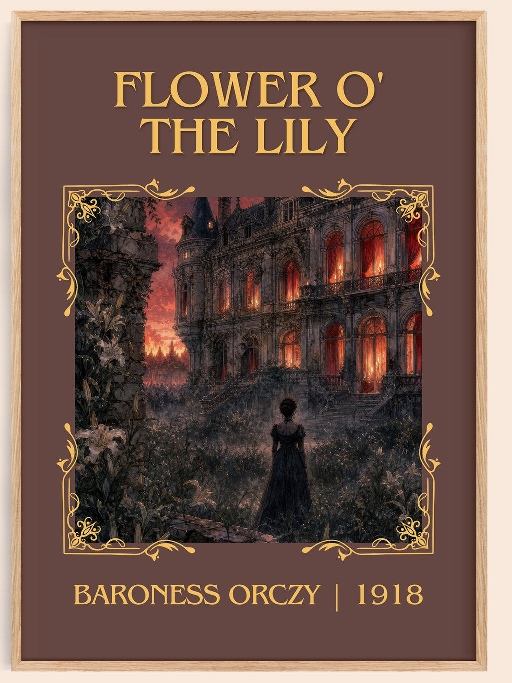 Flower O' The Lily Classic Book Art Print by Baroness Orczy – book poster