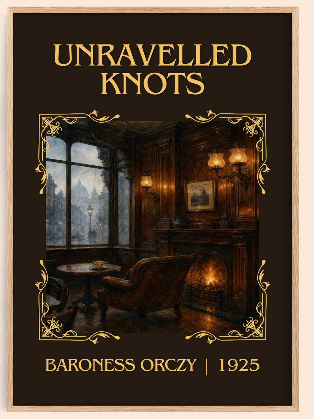 Unravelled Knots Classic Book Art Print by Baroness Orczy – book poster
