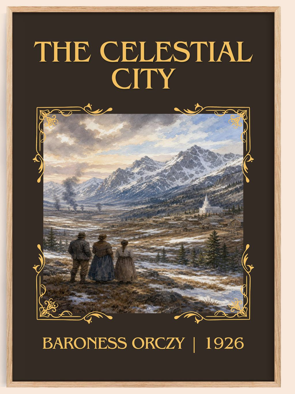 The Celestial City Classic Book Art Print by Baroness Orczy – book poster