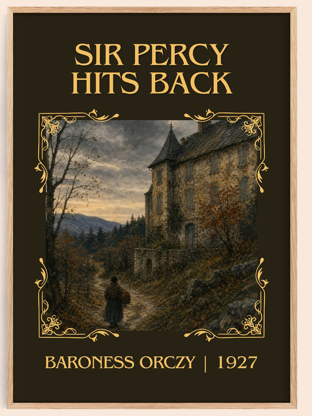 Sir Percy Hits Back Classic Book Art Print by Baroness Orczy – book poster