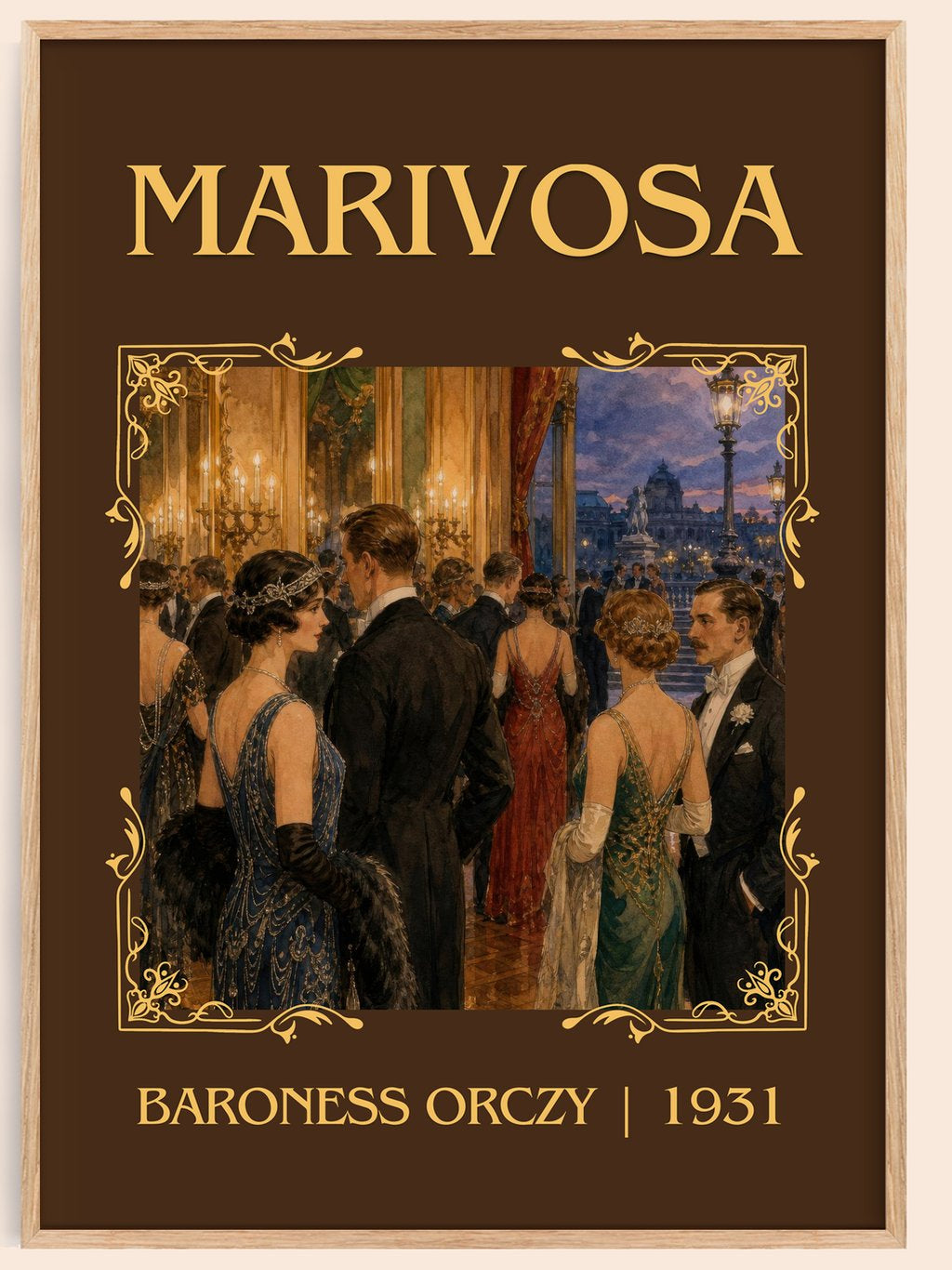 Marivosa Classic Book Art Print by Baroness Orczy – book poster