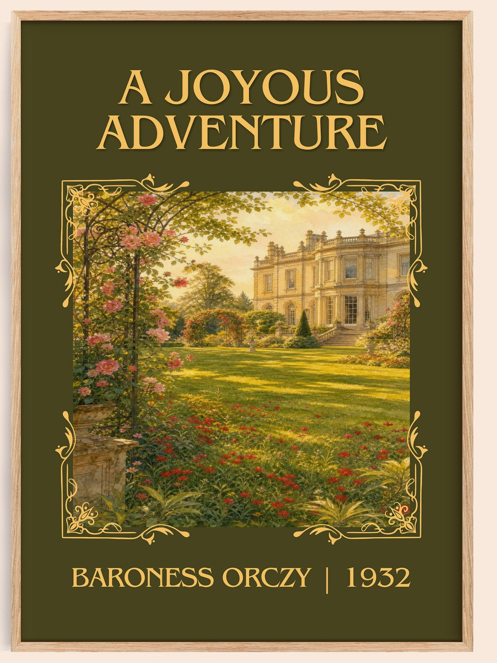 A Joyous Adventure Classic Book Art Print by Baroness Orczy – book poster