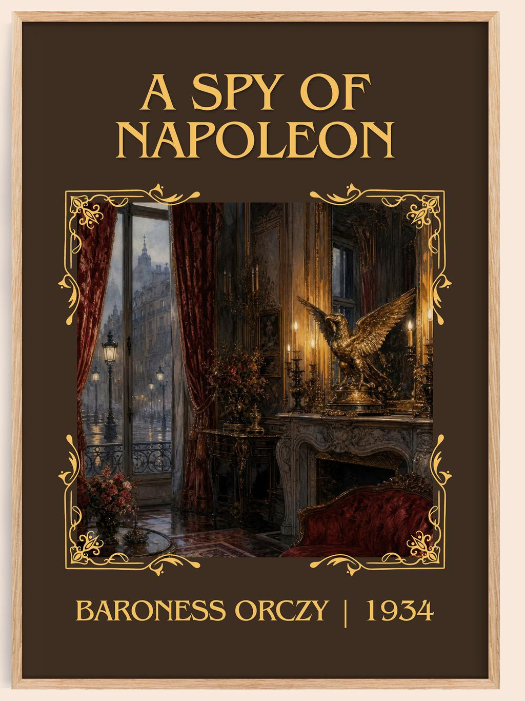 A Spy Of Napoleon Classic Book Art Print by Baroness Orczy – book poster