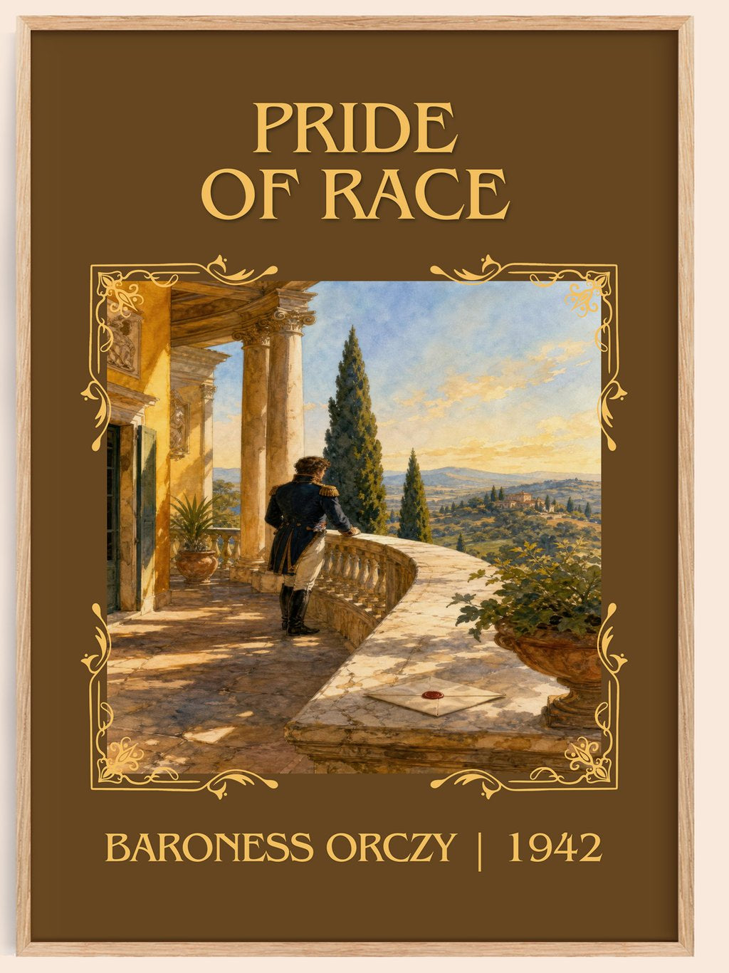 Pride Of Race Classic Book Art Print by Baroness Orczy – book poster