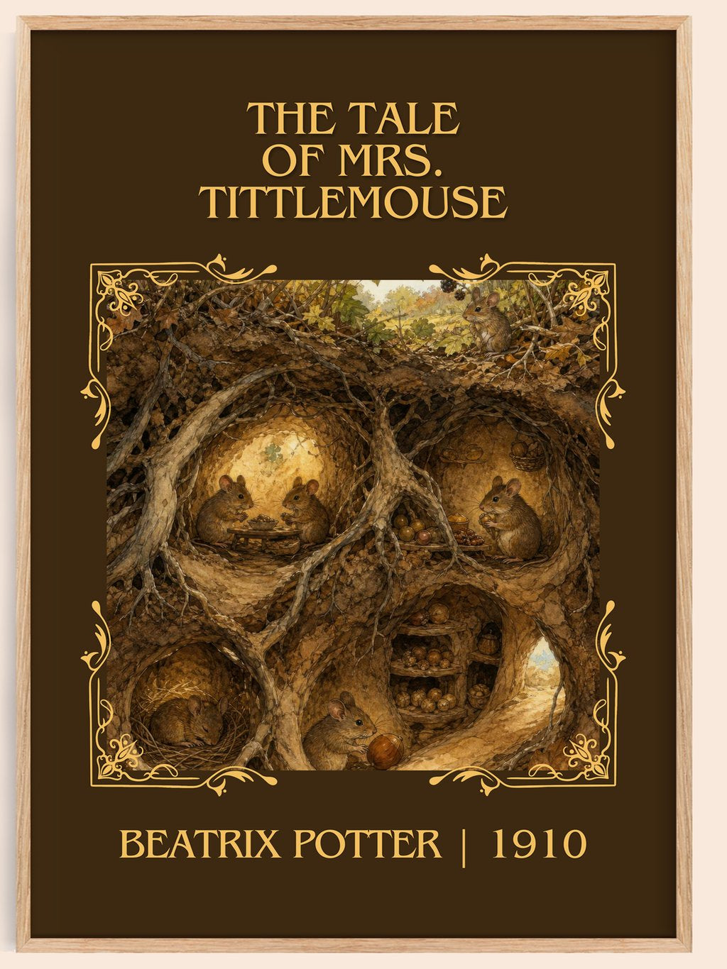 The Tale Of Mrs. Tittlemouse Classic Book Art Print by Beatrix Potter – book poster