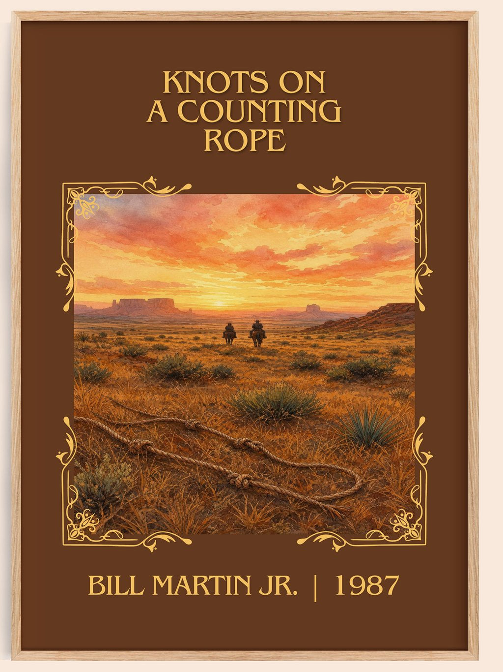 Knots On A Counting Rope Classic Book Art Print by Bill Martin Jr. – book poster
