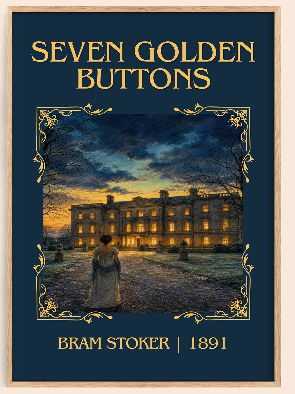 Seven Golden Buttons Classic Book Art Print by Bram Stoker – book poster