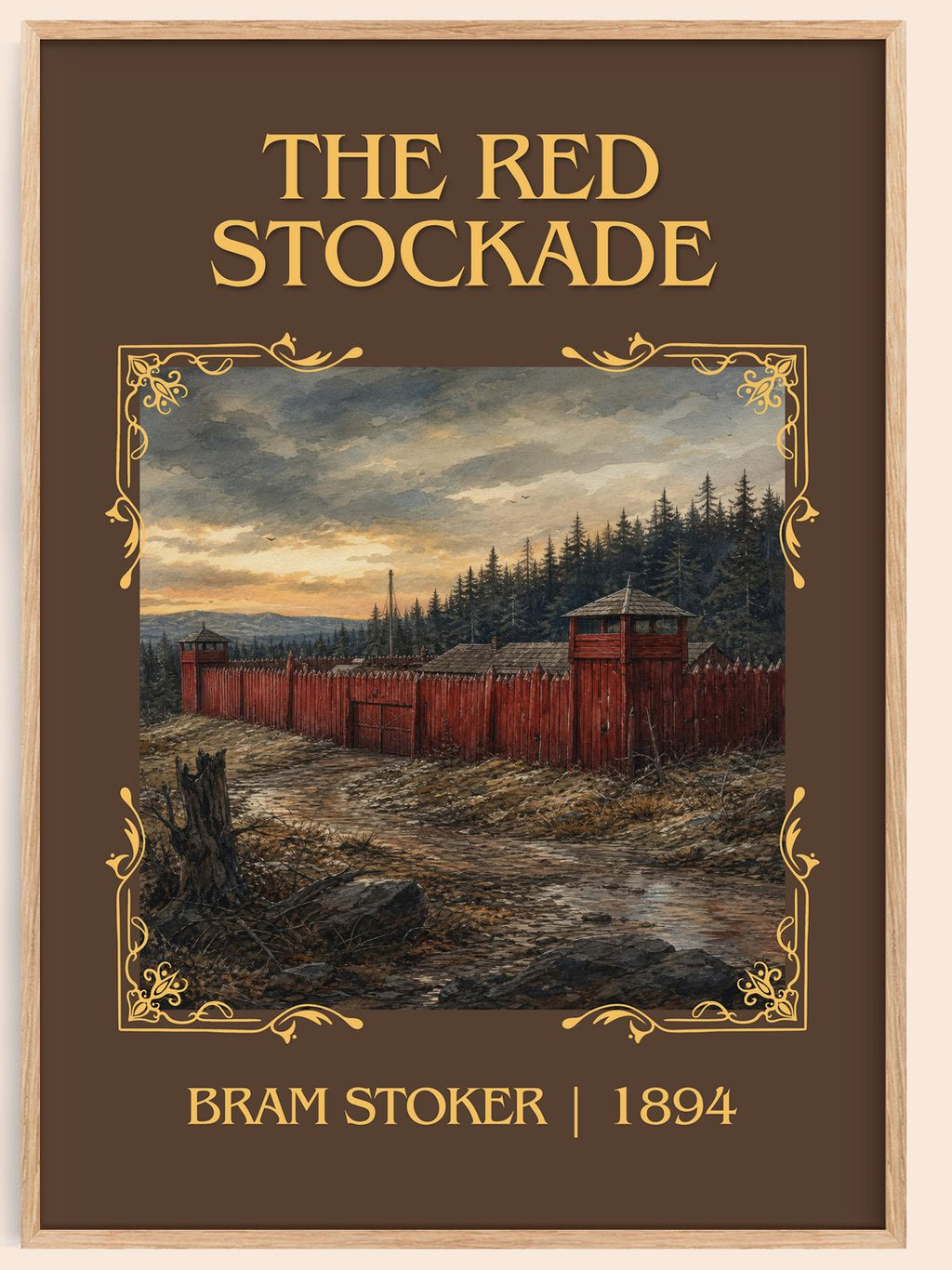 The Red Stockade Classic Book Art Print by Bram Stoker – book poster