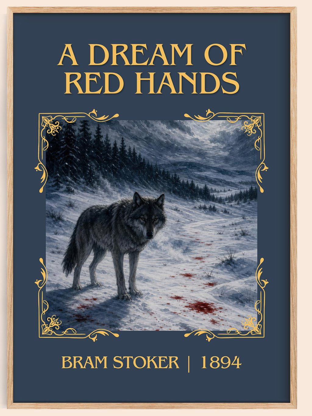 A Dream Of Red Hands Classic Book Art Print by Bram Stoker – book poster