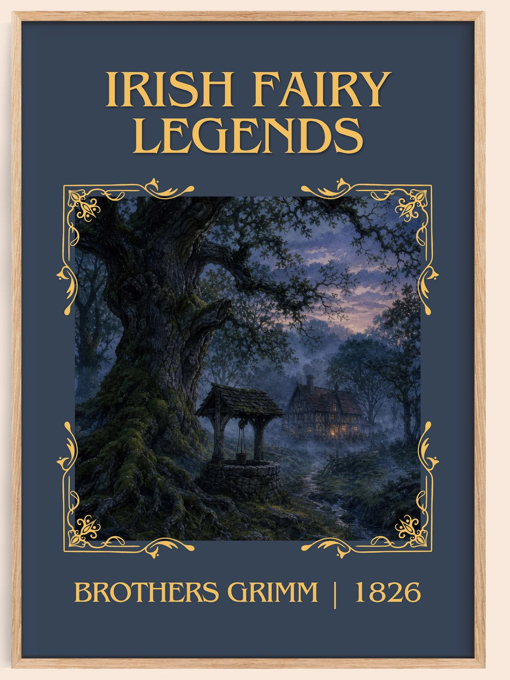 Irish Fairy Legends Classic Book Art Print by Brothers Grimm – book poster