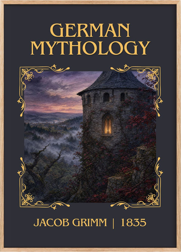 German Mythology Classic Book Art Print by Jacob Grimm