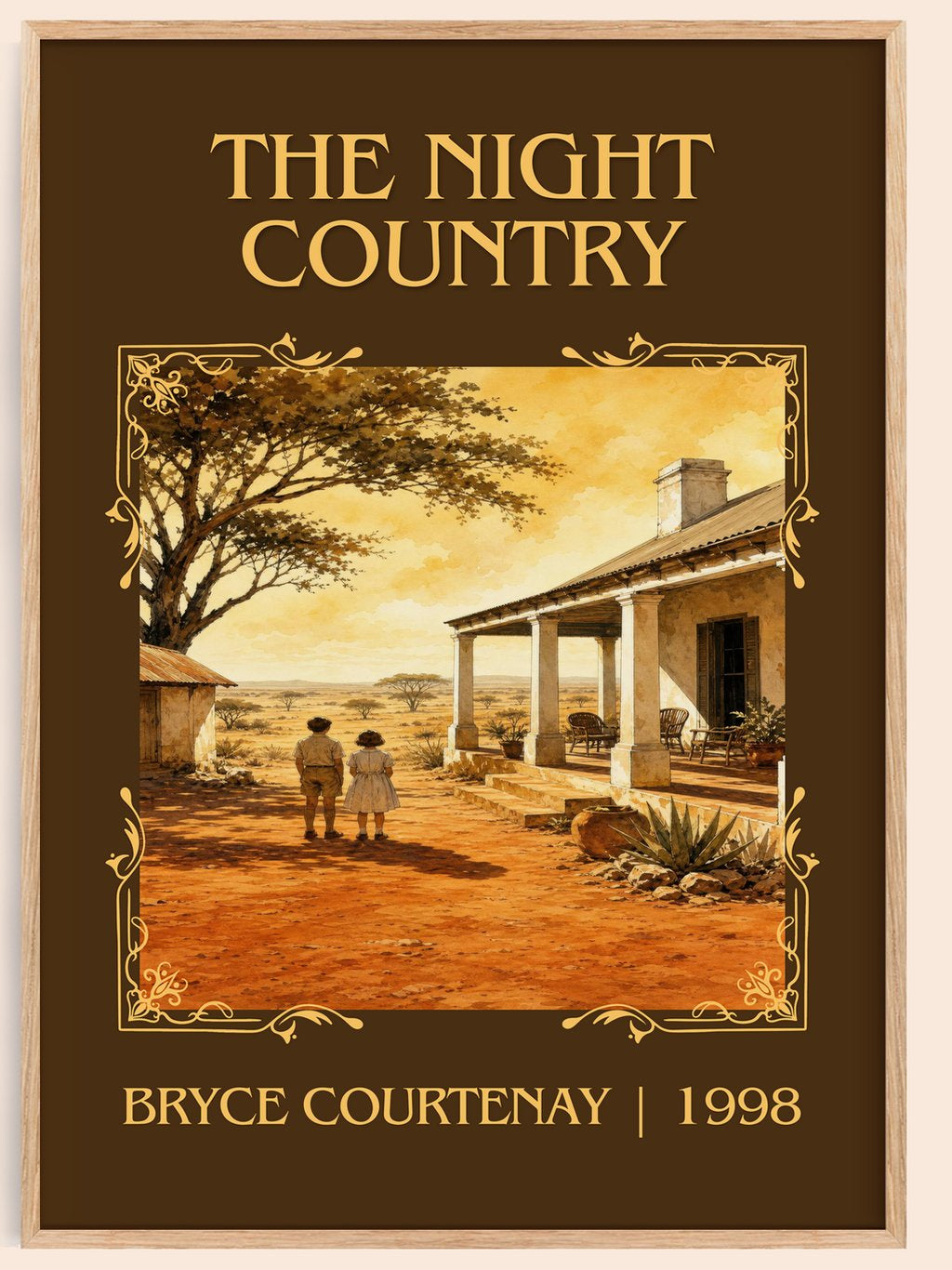 The Night Country Classic Book Art Print by Bryce Courtenay – book poster